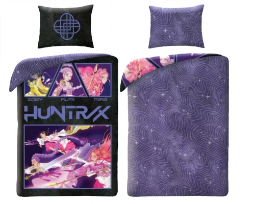Lenjerie de pat K-POP Demon Hunters 04 Halantex 140x200 microfibră + 70x90