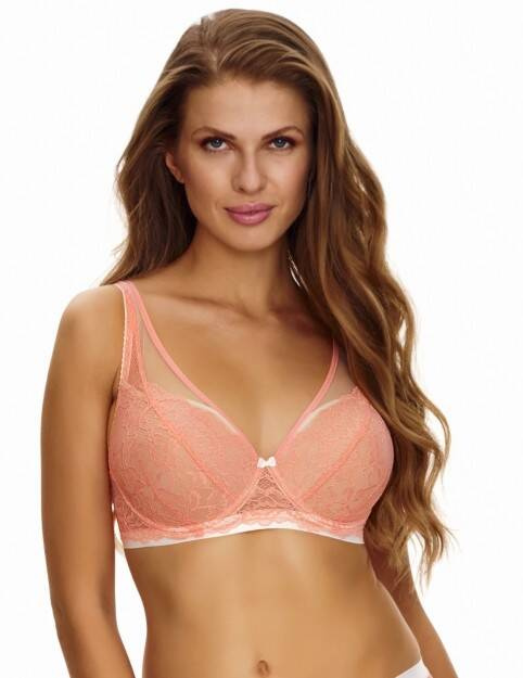 2453 Lupoline sutien bralette moale - piersică