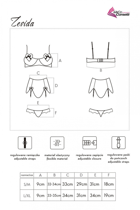 Zevida LC 90110 Komplet damski LivCo Corsetti Fashion