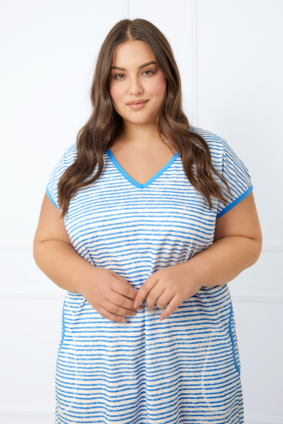 Tricou cu mânecă scurtă pentru femei Flota Italian Fashion - blue print 