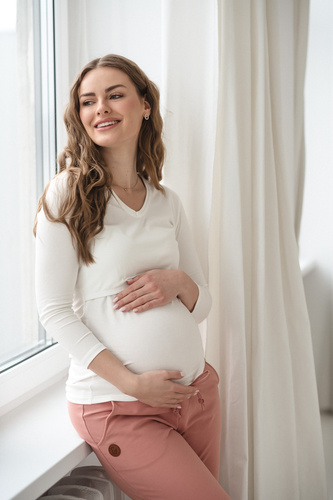 Milk&Love Milk Shirt bluză gravide și alăptare 7/8 white