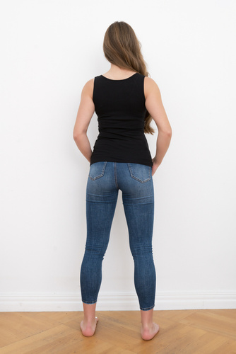 Ibiza Cămașă cu umeri largi pentru femei Italian Fashion- negru