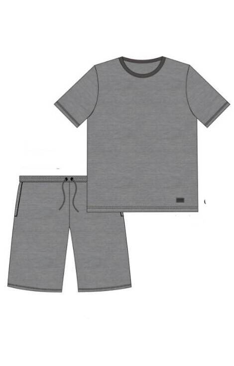 925/178 Tom Pijamale cu mâneci scurte pentru bărbați, pantaloni scurți Cornette, gri