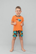 Pijama pentru băieți portocalie
