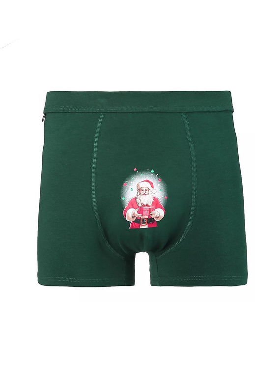 MBX600-356 Boxer Moraj verde – boxeri bărbătești de Crăciun într-o cutie