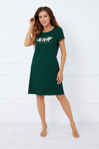 Cămașă cu mânecă scurtă pentru femei Florisa Italian Fashion - verde închis