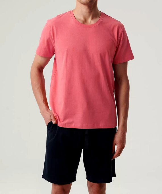 NMP-379 Pijamale bărbați cu mâneci scurte, bleumarin Atlantic-coral