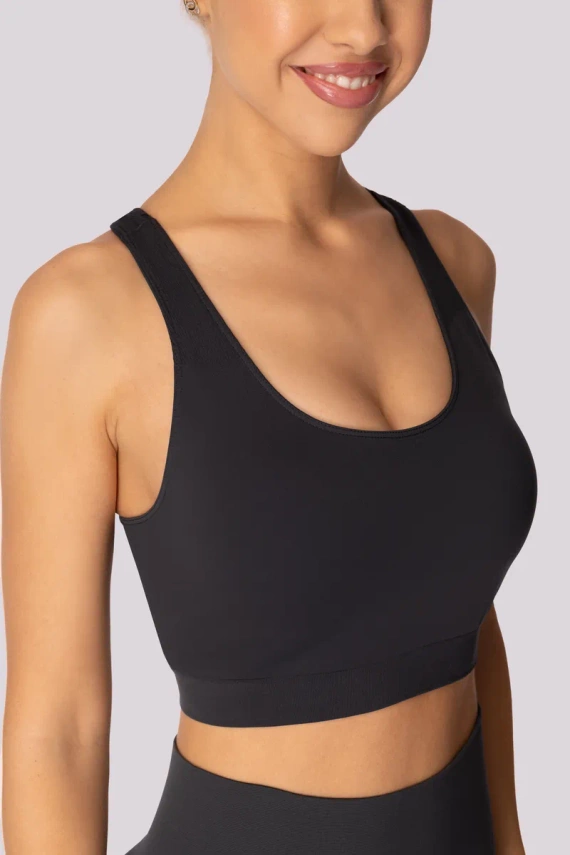 Sutien sport de bază top Mona gri