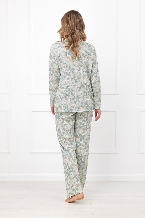 Pijamale damă Beauty Italian Fashion 100% bumbac mânecă lungă pantaloni