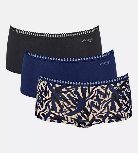 Pantaloni scurți pentru damă GO Crush Short C3P Sloggi pachet de 3 - bleumarin