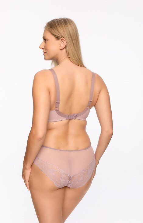 Sutien semi-moale Armina violet BS 1290 Gaia, dantelă, armatură, susținere