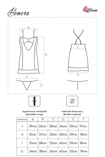 Hemera LC 18123 Koszula damska + stringi LivCo Corsetti Fashion  