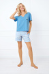 Piżama krótka - niebieski