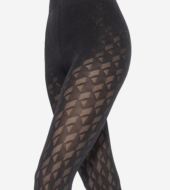 Colanti dama Loretta 155 Gatta - model geometric, 50 den, mat - nero