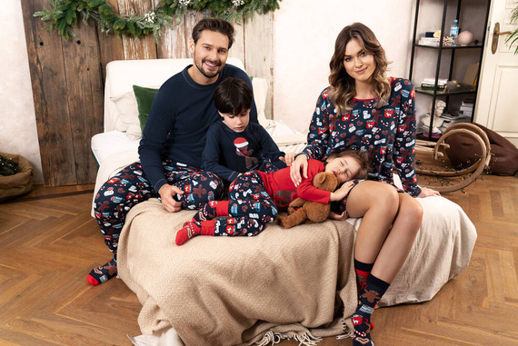 Makala Pijama pentru copii Italian Fashion - albastru navy/print