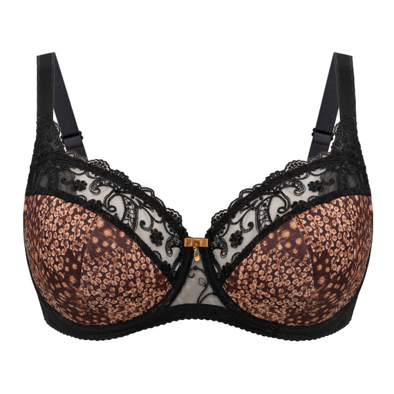 Vena VB-473 negru-scorțișoară – sutien stabil K15 pentru bust mediu și mare
