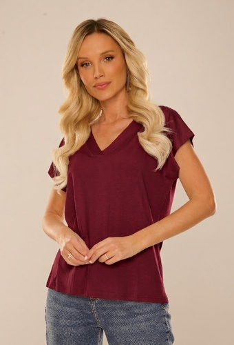 774 Vendy Bluză de damă De Lafense - viscoză, mânecă scurtă