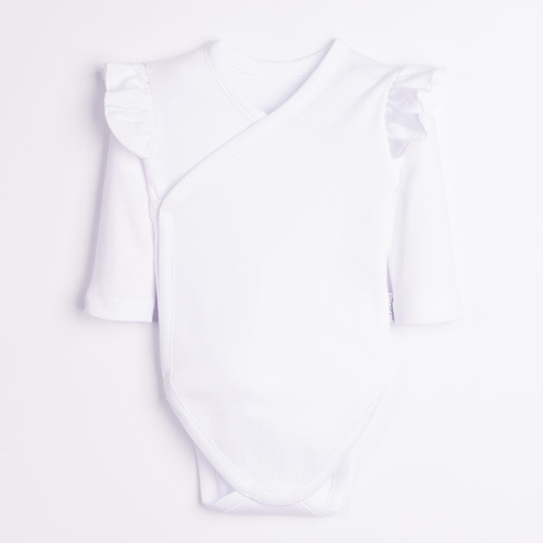 Body tip petrecut Nicol Tosia 225092 100% bumbac alb mânecă lungă