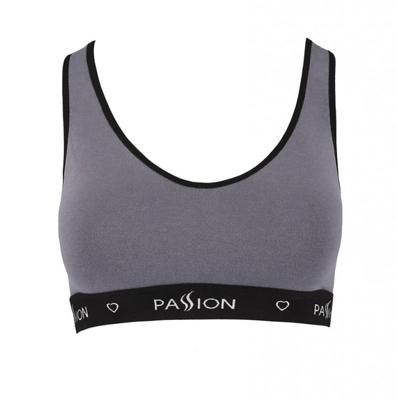 PS013 Top Biustonosz miękki Passion ciemny szary