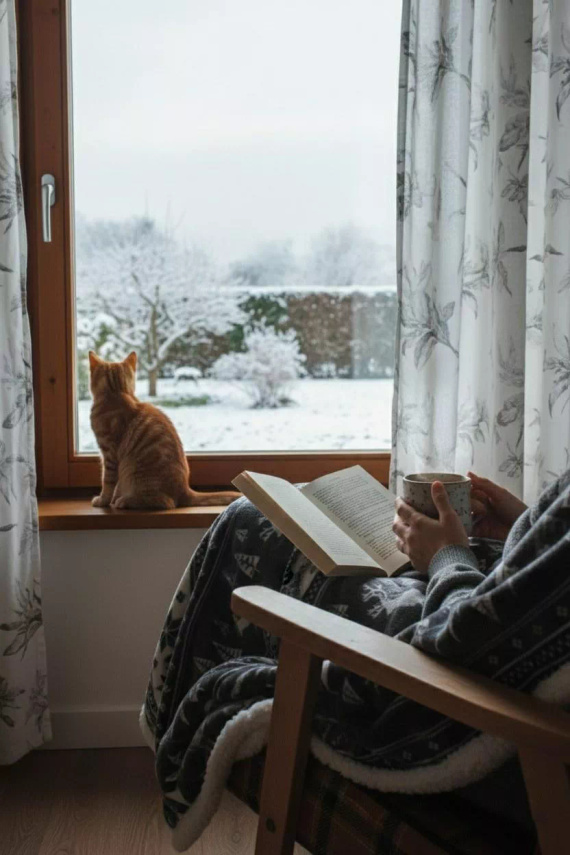 Pătură de Crăciun SACO gri cenușiu – moale și călduroasă cu reni și brazi de Crăciun într-o pungă decorativă