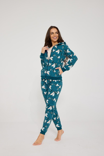 Cornette Betty 355/512 pijama damă 3 piese 100% bumbac marine