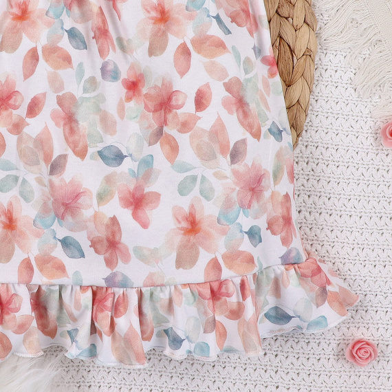 ABN-5428 Flori colorate Rochie din bumbac organic imprimeu Nini