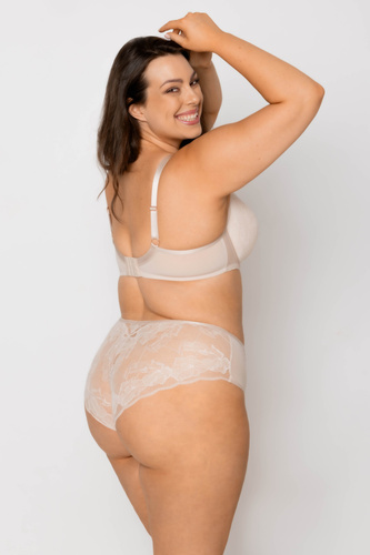 Mediolano Amelia 19201 Beige – chiloți damă cu talie înaltă din dantelă