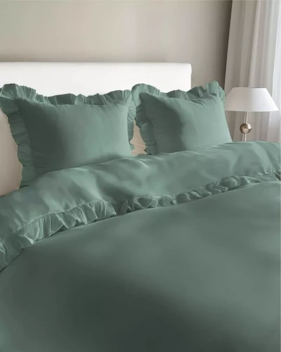 Pure 23 Lenjerie de pat din bumbac monocolor Detexpol mint