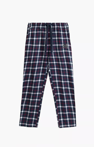 NMB -045 Atlantic Navy Blue – Pantaloni de pijama bărbătești din flanel în carouri