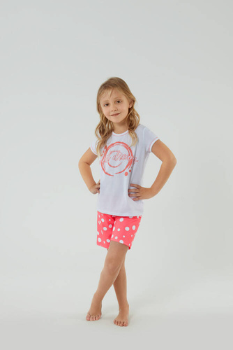 Raba Pijama pentru fete Italian Fashion - imprimeu alb/raspberry