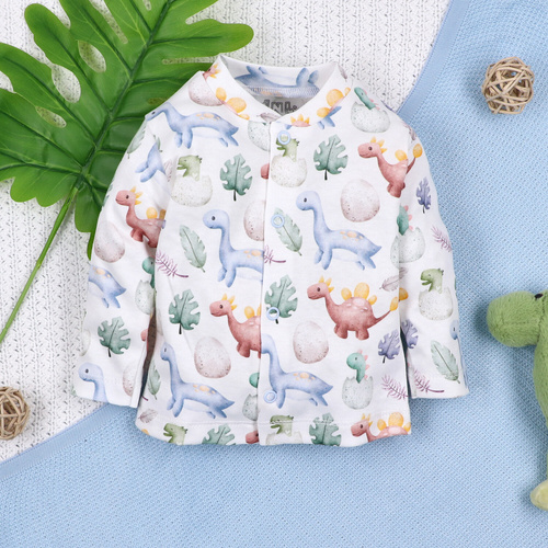 Jachetă pentru bebeluși ABN-5570 Dino Explorer Nini – Bumbac organic, Închidere cu capse