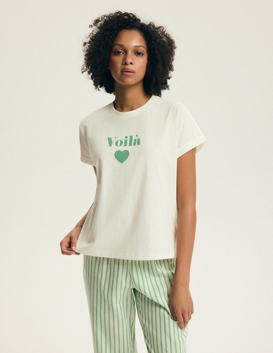 Pijama damă Henderson Darlan 43707 – bumbac, pantaloni lungi, imprimeu colorat