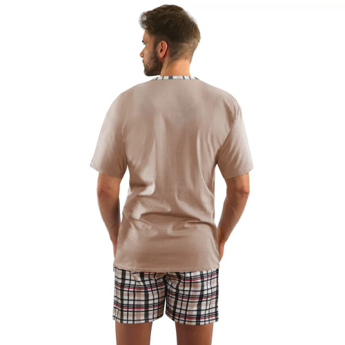 2187/27 Sesto Senso latte pijamale bărbați cu mâneci scurte