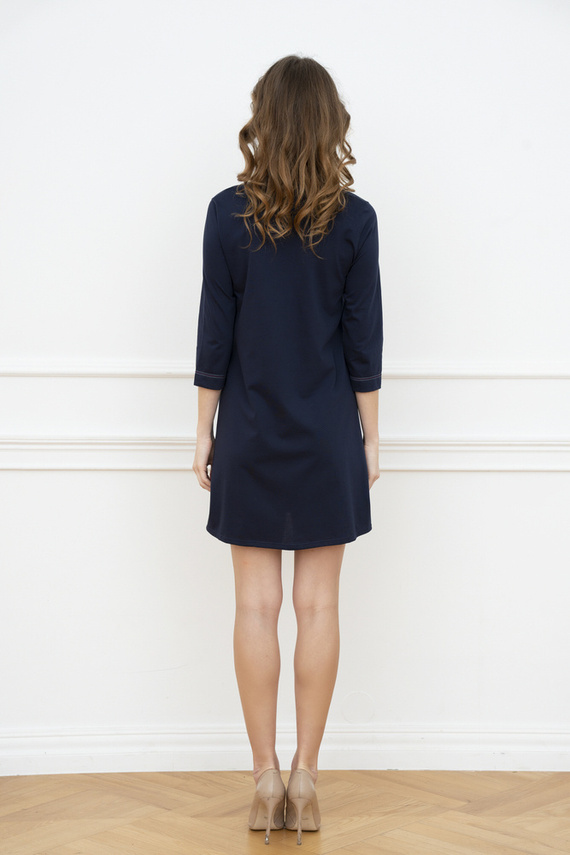 Cămașă Balm pentru sarcină și alăptare. mâneci 3/4 Italia Fashion - albastru marin