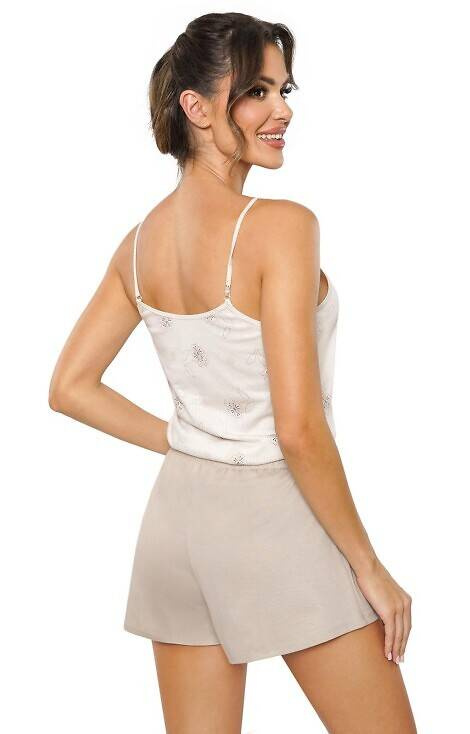 Sandi Top Pijamale dama Donna bej