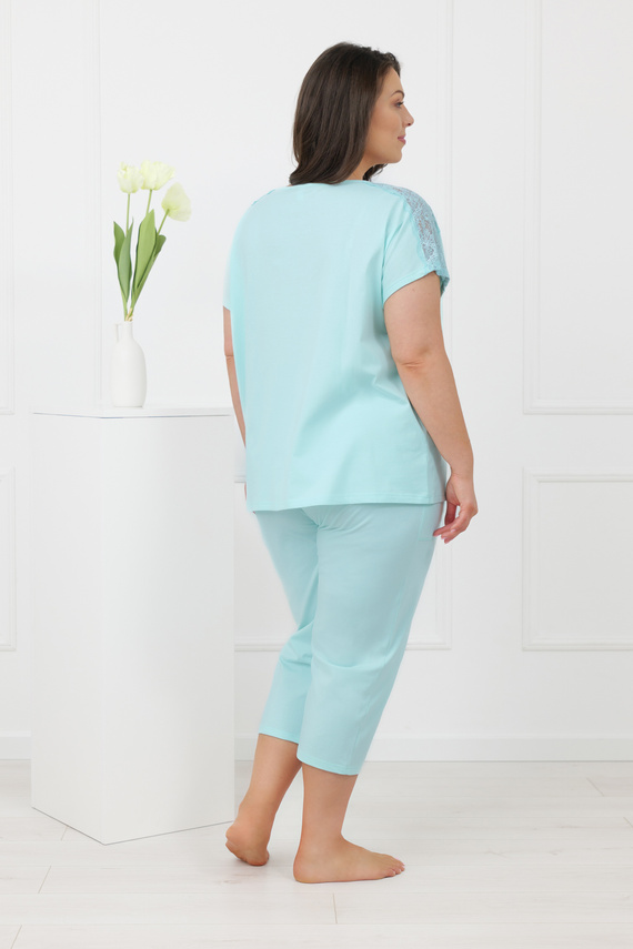 Pijama damă Sensual Italian Fashion bumbac 3/4 dantelă