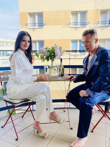 934 Pijama pentru femei Classic Forex - perlă/perlă