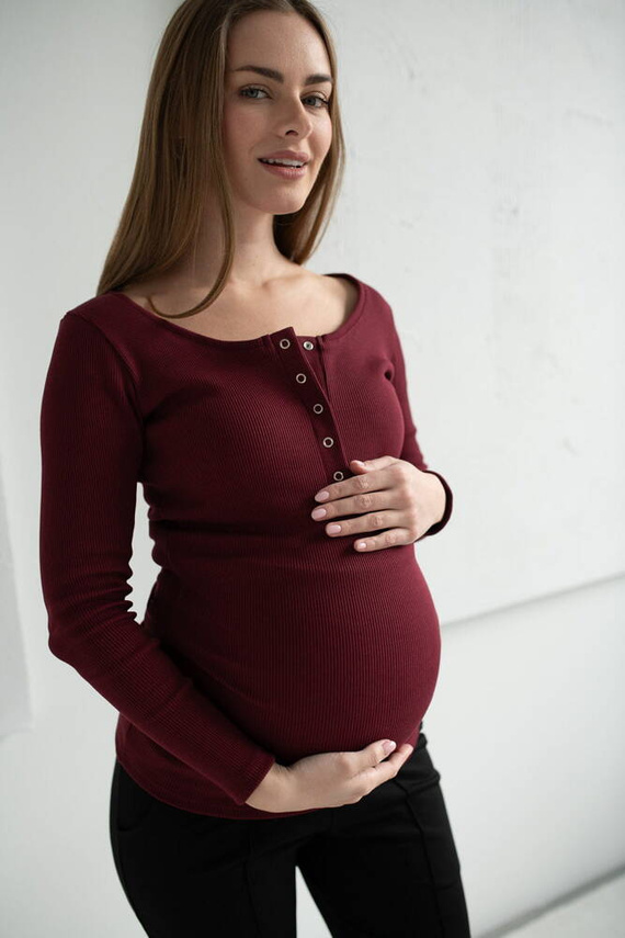 Tummy Bluza de maternitate si alaptare Milk&Love visiniu