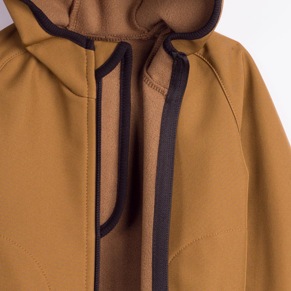 229003 Nicol Geacă softshell băieți cu polar, glugă, reflectorizantă - olive