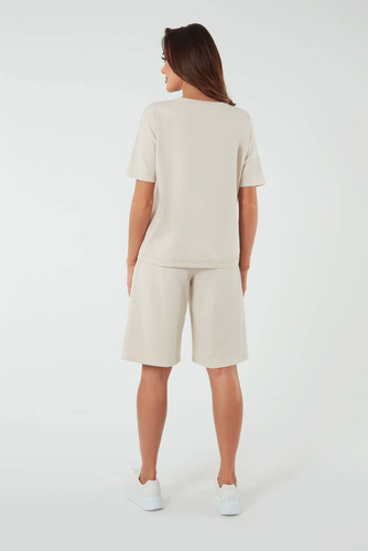 Madri Bluză cu mâneci scurte Italian Fashion - bej