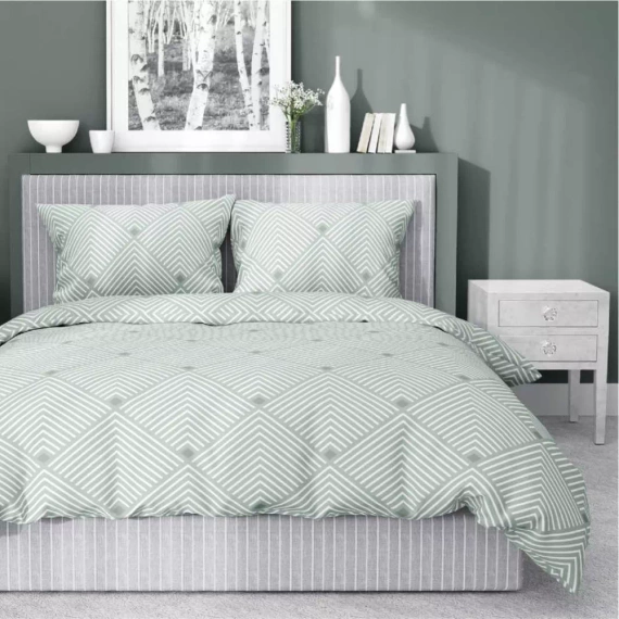 5491 B Lenjerie de pat satin Detexpol Satin Stories mentă | 100% bumbac, țesătură din satin, fermoar, ambalaj cadou