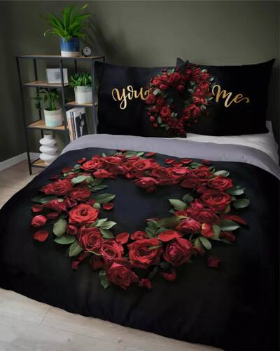 5287 A Holland Cotton Lenjerie de pat Tu și Eu Tu și Eu Detexpol negru