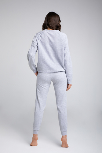 Parma Ladies set cu mânecă lungă, pantaloni Italian Fashion - gri
