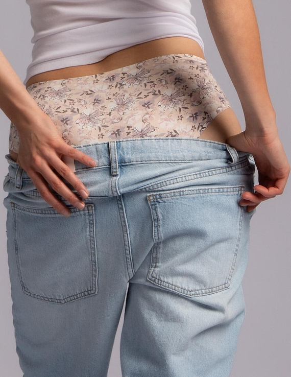 Chiloți damă Lama L-LC1598 BI fără cusături bumbac 2 buc bej-mocca