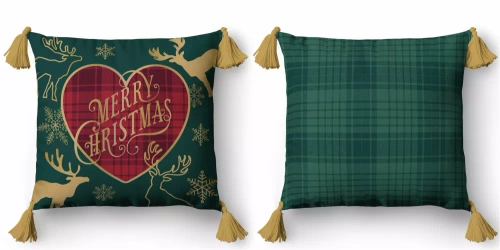 5385 Un Crăciun Fericit Față de pernă decorativă de Crăciun Detexpol - fermoar