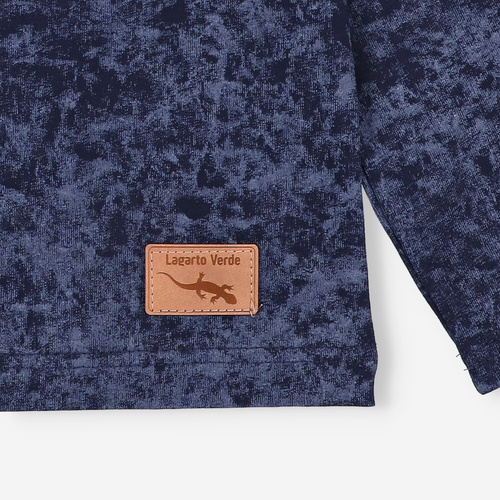 Bluză de băieți cu mânecă lungă KAR-1021 Lagarto Verde, bleumarin - bumbac cu elastan, producție poloneză