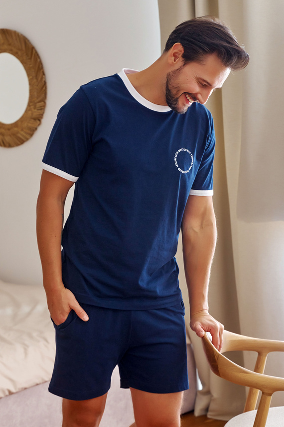 7218 Pijamale pentru bărbați Doctor Nap - bleumarin