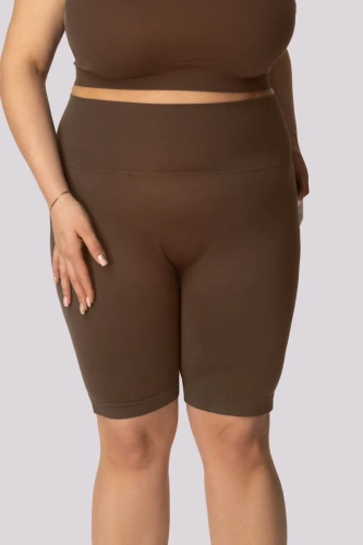 Pantaloni scurti motociclisti de dama de baza Mona caffe