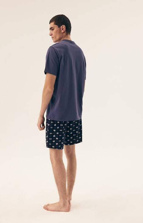 42606 Sake Pijamale pentru bărbați Core Henderson - albastru oțel