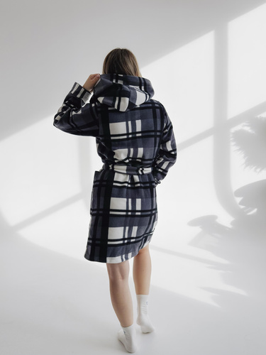 031 De Lafense pătură halat de baie - cald fleece femei halat de baie Super Cozy, gri